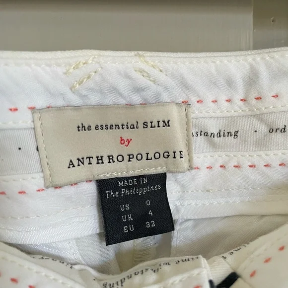 Anthropologie Black and White Striped Skinny Pants Trousers Nautical Cute Comfy - Picture 5 of 9